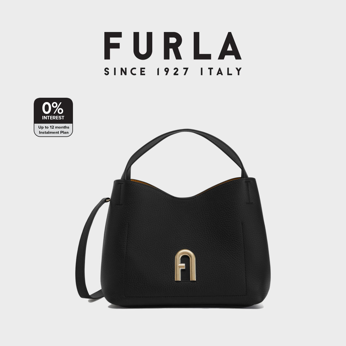 Furla black sling on sale bag