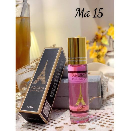 Tinh dầu nước hoa Aroma 12ml dạng lăn mini gồm 15 mùi nước hoa nam nữ cao cấp giá sỉ