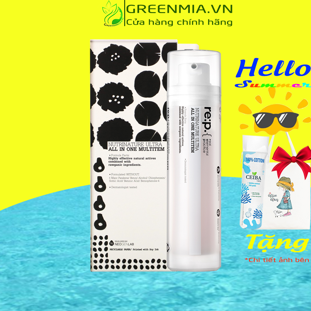 Nước Thần REP RE:P Nutrinature Ultra All In One Multitem 100ml Cấp Ẩm Phục Hồi Dành Cho Da Nhạy Cảm [NHẬP KHẨU]