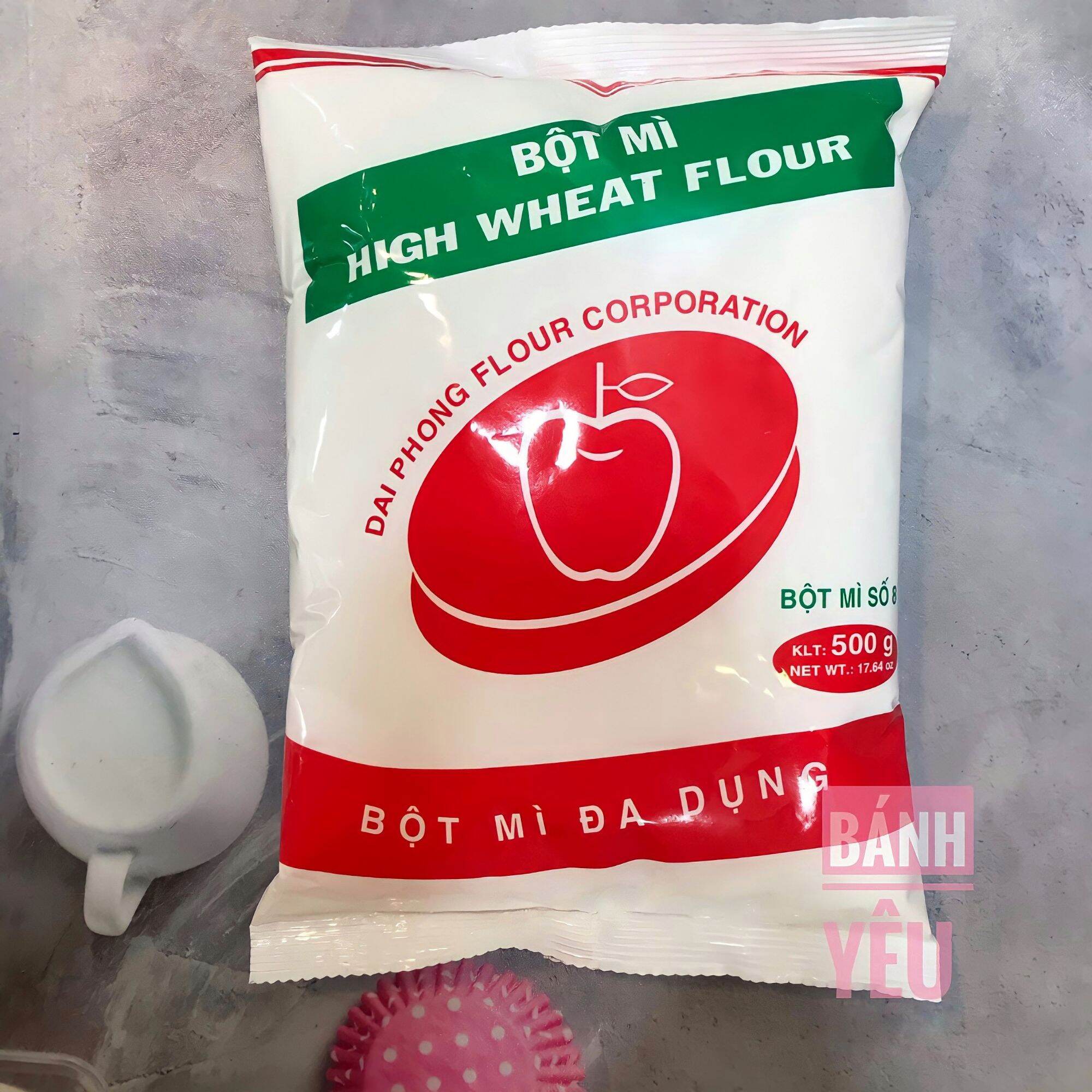 Bột mì đa dụng trái táo đỏ 500gr/1kg