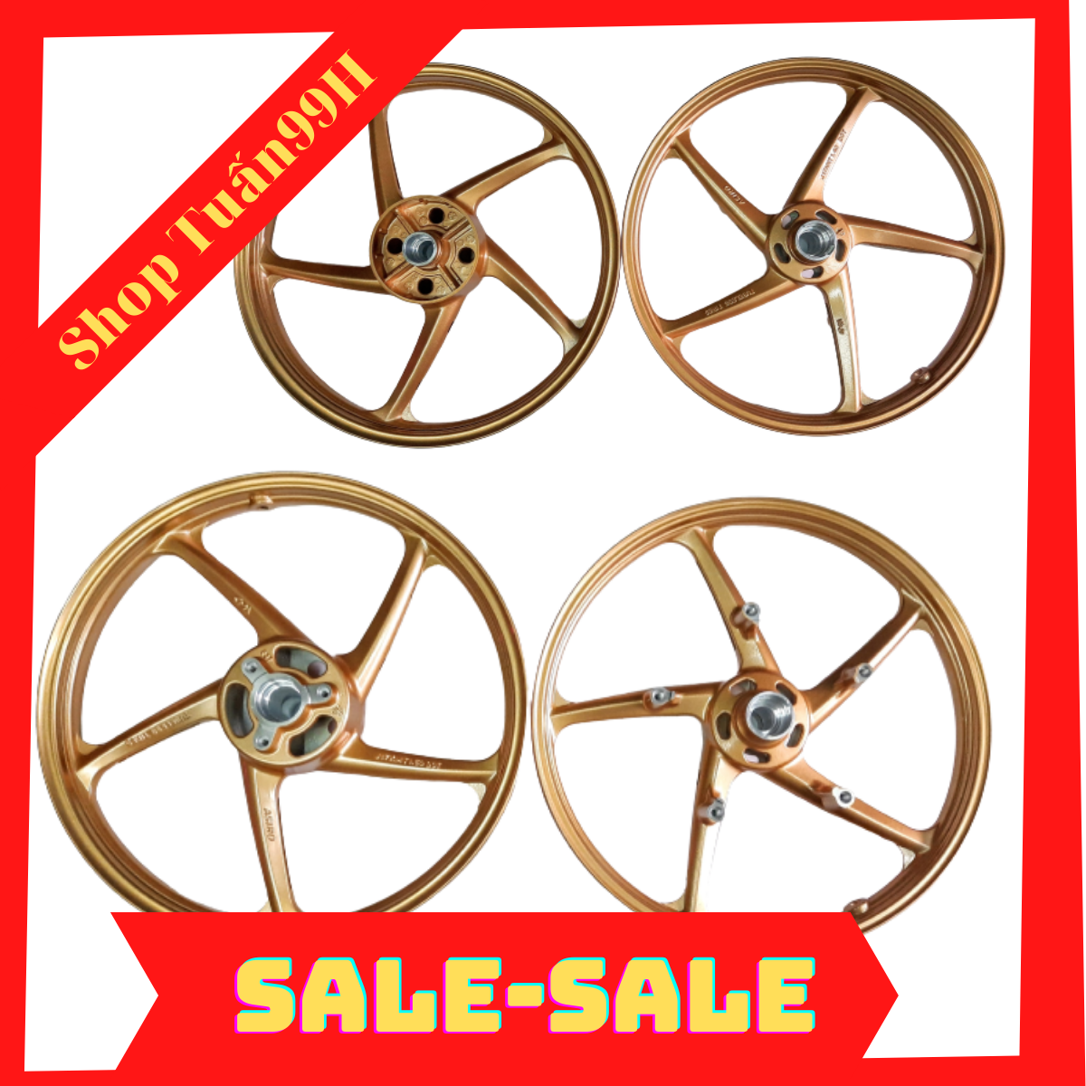 Mâm 5 cây Asiro dành cho Raider, Satria bản nhỏ 1.4 và 1.6