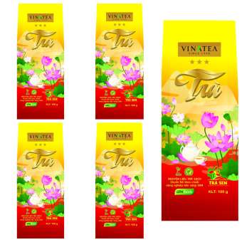 Combo 05 gói trà sen 100 g (100 g x 05 gói)