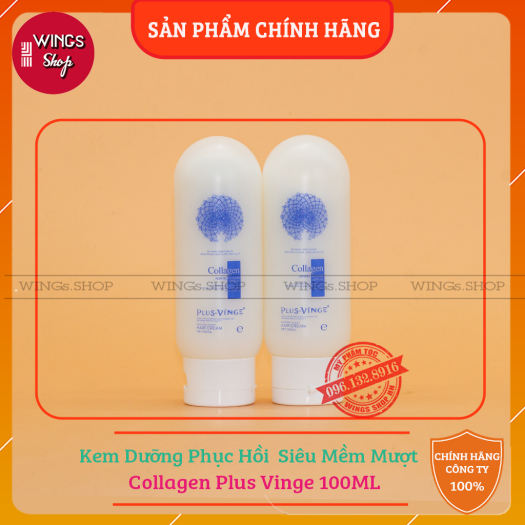 Cặp Dầu Gội Xả Collagen Vinge 1000ML Giúp Giảm Rụng Tóc Phục Hồi Tóc Khô Xơ Hư Tổn, WINGs SHOP Dầu Gội Collagen Vinge Chính Hãng
