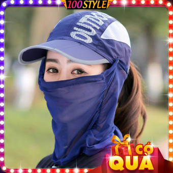 Nón Kết Chống Nắng Toàn Diện Kèm Khăn Che Mặt OD Chống UV - 100style