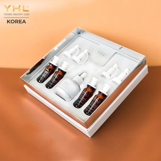 Bộ tinh chất dưỡng da chuyên sâu YHL cho các nàng ,dưỡng trắng, tinh chất EGCGYHL EGCG Whitening Booster Essence 30ml và YHL EGCG Whitening Booster Ampoule 10ml x 4 lọ Hàn Quốc