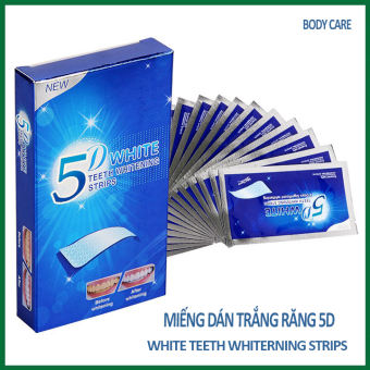 Set 7 Miếng dán trắng răng 5D White Teeth Whitening Strips, miếng dán trắng răng 3d miếng dán trắng răng chính hãng, miếng dán trắng răng crest 3d white , miếng dán trắng răng oral b A64