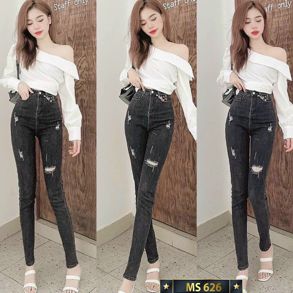 Quần jean nữ thời trang co giãn mẫu mới siêu hot đẹp nhất năm jn626