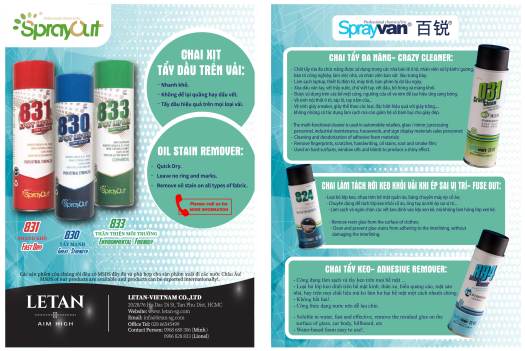 CHAI TẨY DẦU TRÊN VẢI- SPOT LIFTER 833