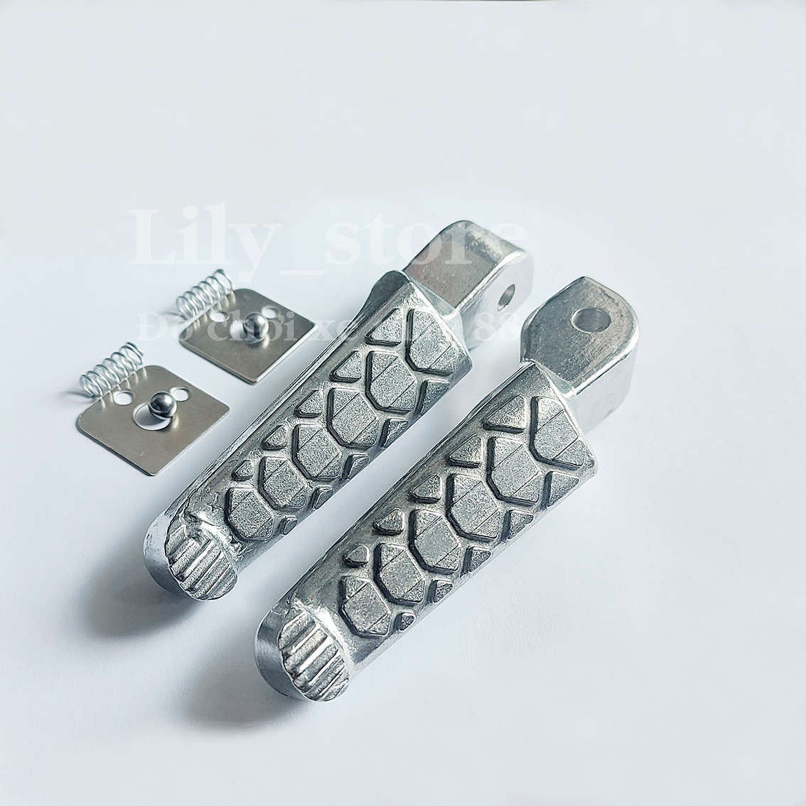 Gác chân xếp sau gắn xe Wave Dream Future  Vario Nhôm Đặc kiểu cá sấu