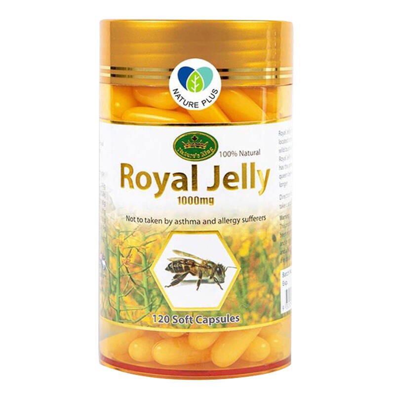 เกี่ยวกับสินค้า [มี อย.] Nature's King Royal Jelly เนเจอร์ส คิง นมผึ้งรอยัลเจลลี่ 1000 มิลลิกรัม [WeMall]