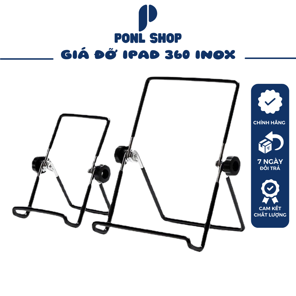 [HCM] Giá đỡ Ipad khung inox 360 loại LỚN /NHỎ