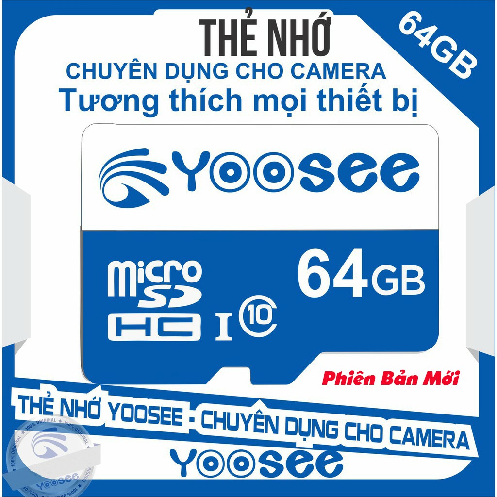 Thẻ nhớ yoosee 32gb/ 64gb/ 128gb u3 class 10 chuyên dụng camara điện thoại loa đài