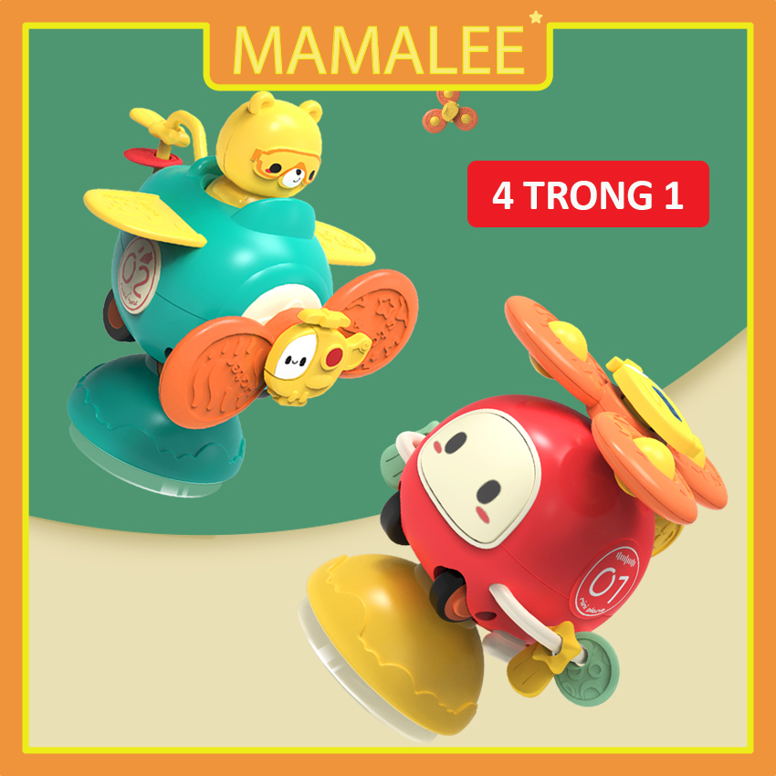 Con quay spinner dán tường 4 trong 1 dính bàn ăn dặm - nhà tắm cho bé