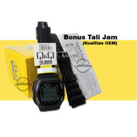 Jam Tangan QnQ MMW3 Data Bank World Time Q&Q Rubber Water Resist Pria