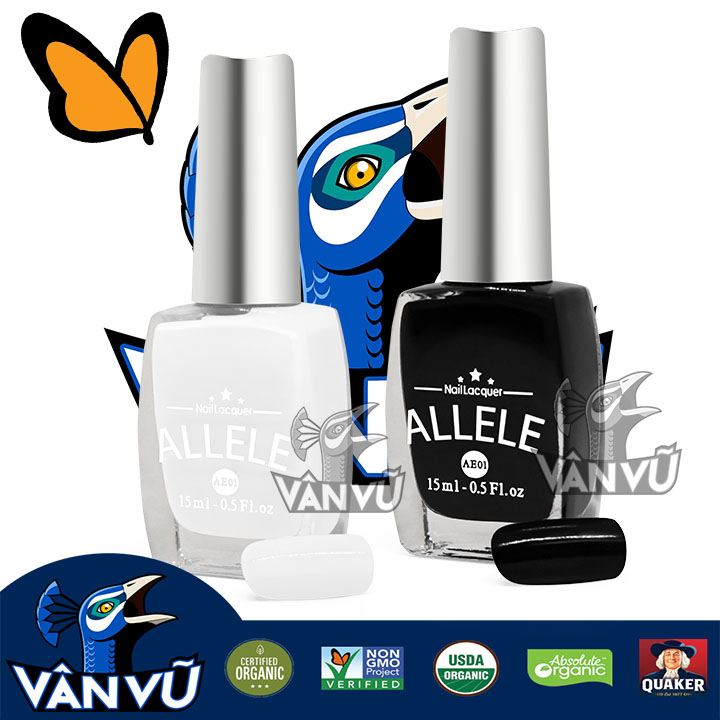 Trắng Sữa, Đen, Trắng Bạc, Sơn Móng Tay Allele 15ml Mẫu Mới, Màu Lên Đẹp, Quyến Rũ, An Toàn