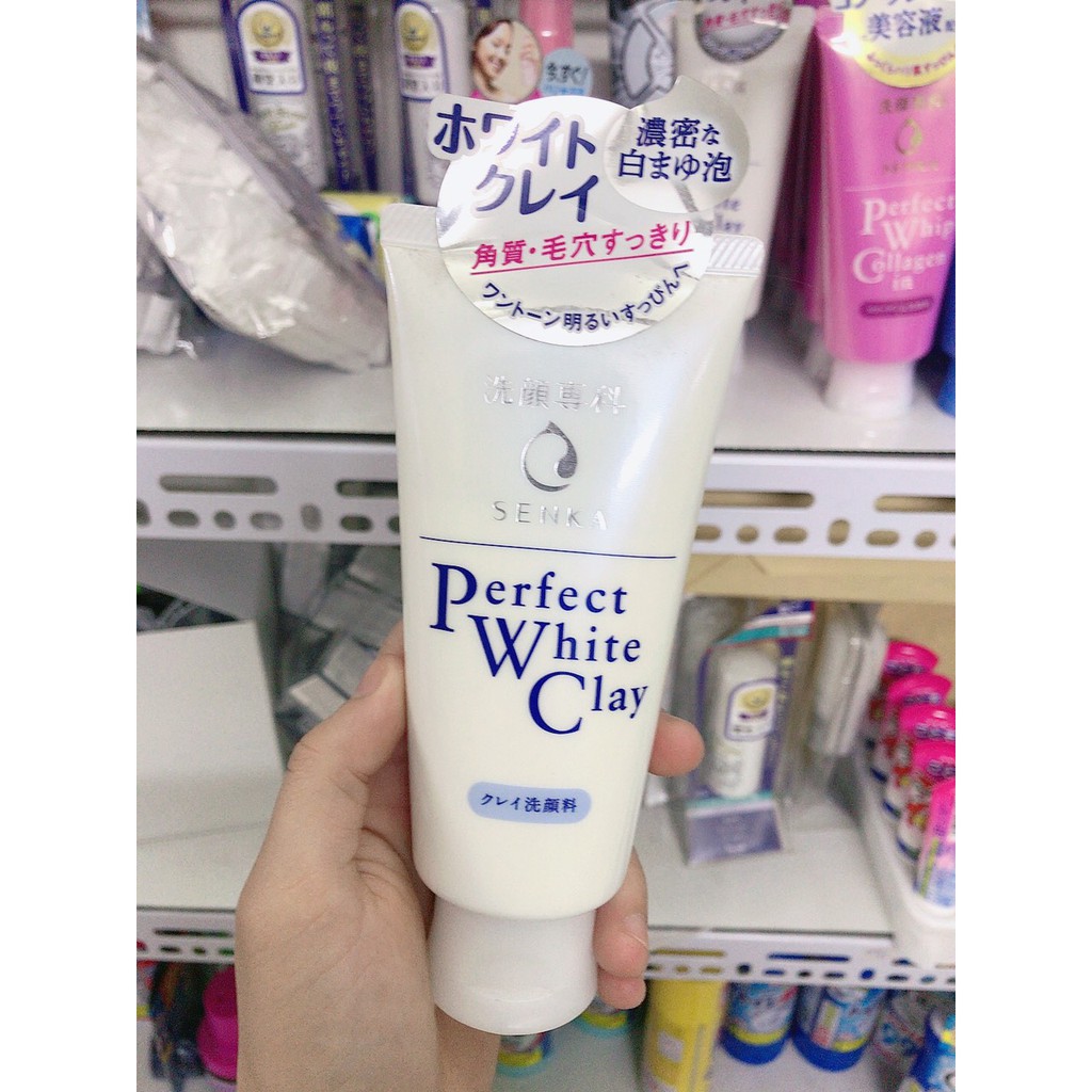 Sữa rửa mặt Shiseido Senka Perfect White Clay 120g