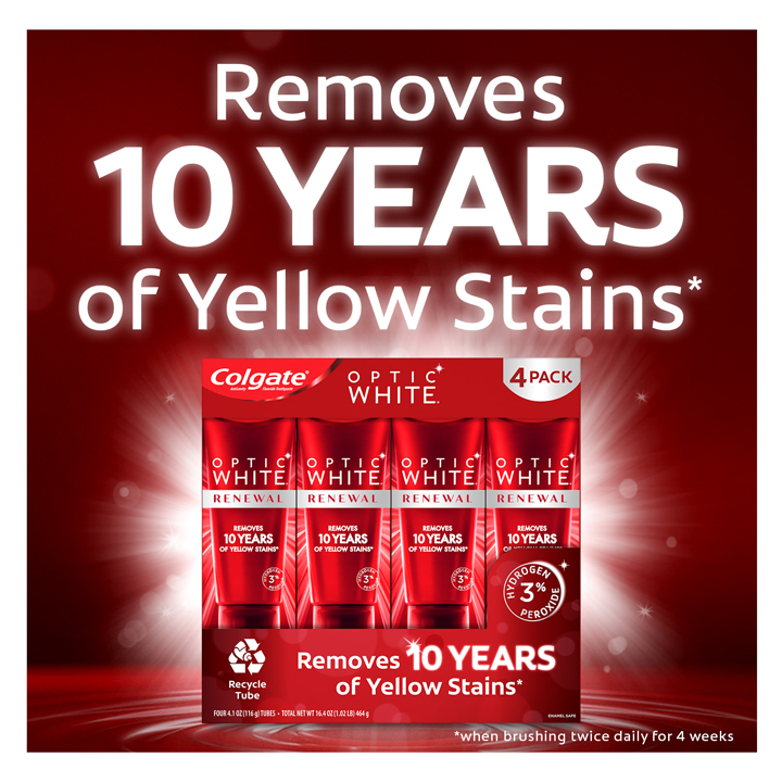 Kem đánh răng Colgate Optic White Renewal 116g Mỹ