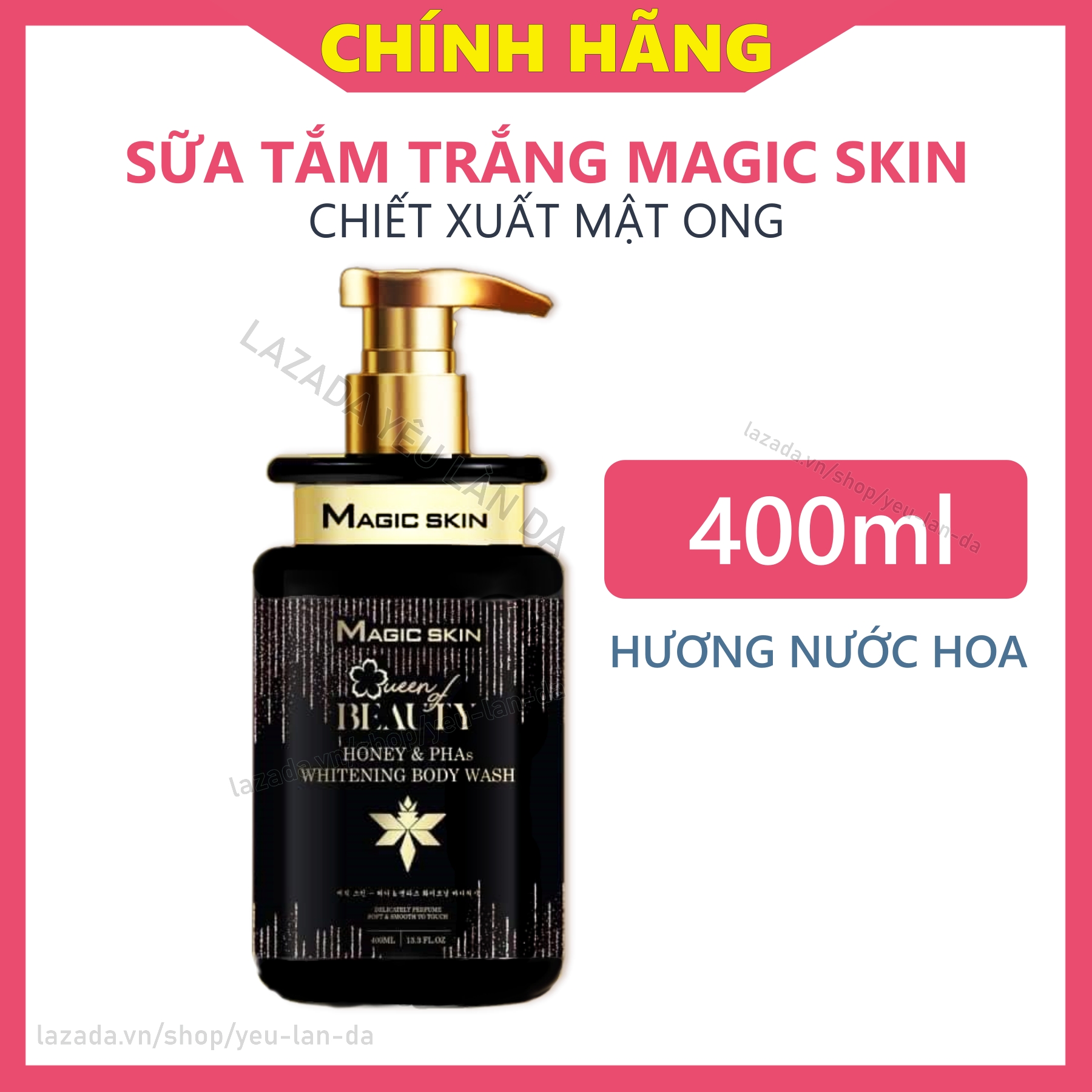 Sữa tắm trắng da MEN MẬT ONG Magic Skin MỚI
