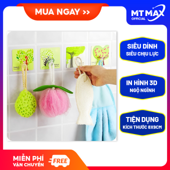 Móc dán tường siêu dính chịu lực hình 3D, Móc dán tường 3D, Móc dán siêu dính, Móc treo đồ dán tường