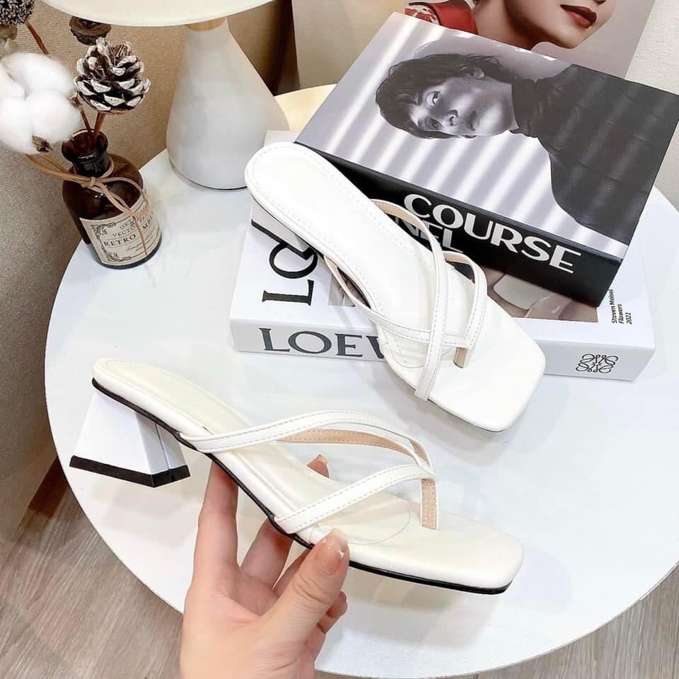 [Hoàn Tiền 15%]Guốc 3p gót vuông hàng hot nhất năm 008