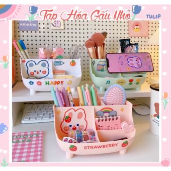 Kệ để bàn đựng bút, mỹ phẩm,đồ dùng xinh xắn (Tặng kèm sticker)