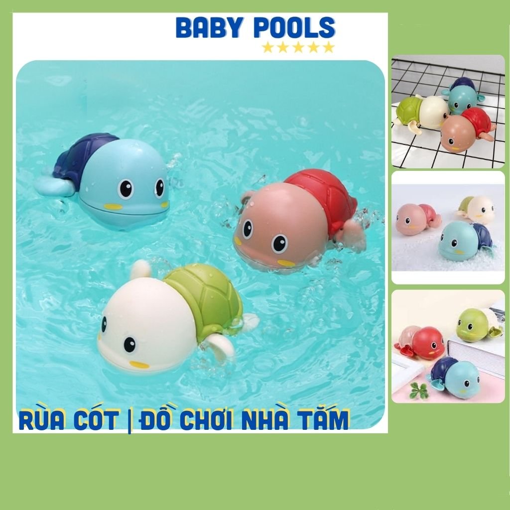 Rùa bơi trong nước | Rùa con vặn cót | Đồ chơi hồ bơi cho bé