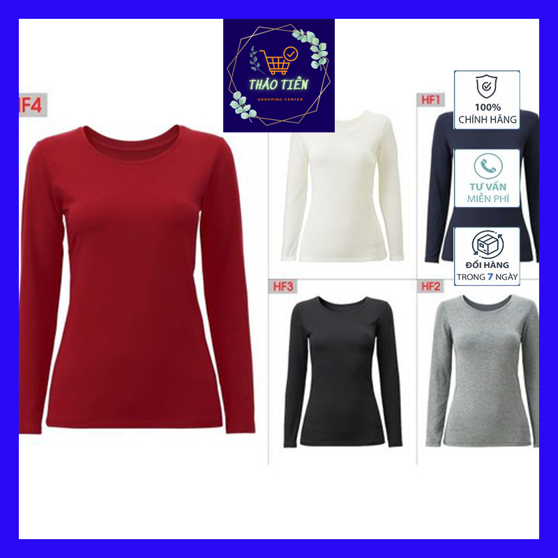 Áo Giữ Nhiệt Nữ Cổ Tròn, Vải cotton co giãn 4 chiều , áo thun nữ tay dài, nhiều màu TT