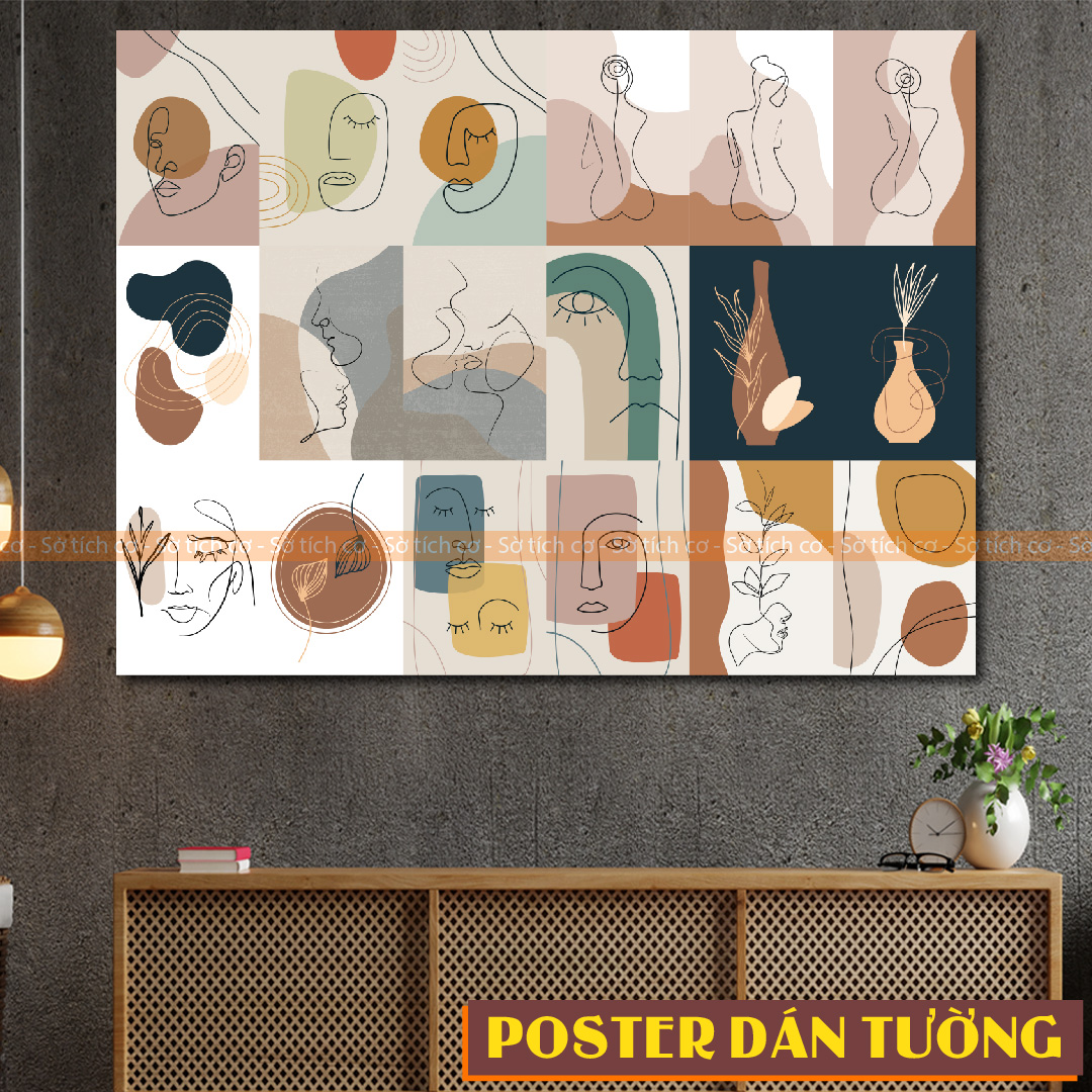[HCM]Poster dán tường decal khổ A4 A5 trang trí phòng, cửa hàng, salon,… chủ đề Art Girl MSP: PT13