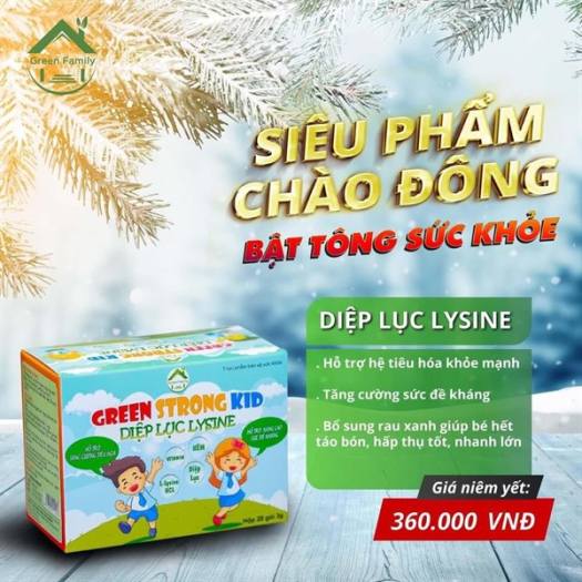 diệp lục lysine kid 30 gói