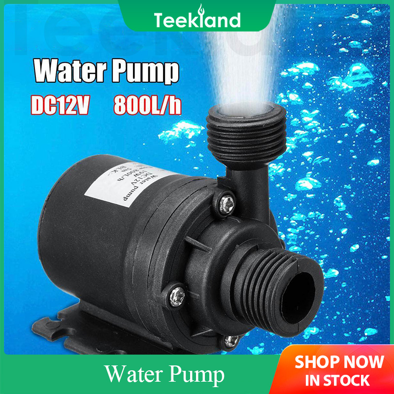 Teekland máy bơm nước mini siêu yên tĩnh 800l/h máy bơm nước chìm tuần hoàn động cơ không chổi than nâng 5m dc 12v máy bơm áp lực