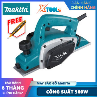 Máy bào cầm tay MAKITA M1902B | Máy bào gỗ công suất 500W có hệ thống hút bụi, dùng để làm nhẵn bóng và phẳng các bề mặt như gỗ, bê tông, đá hay như các thiết bị có bề mặt gồ ghề [CHÍNH HÃNG] [XSAFE]