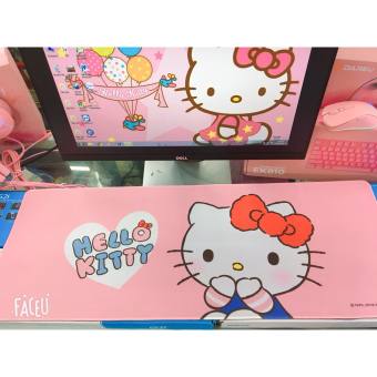 Lót Di Chuột Hello Kitty Size 80*30Cm - Pad Chuột Màu Hồng Dễ Thương