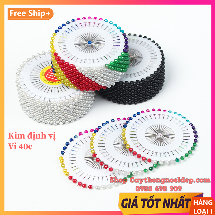 Vỉ 40 cái Kim định vị, Ghim định vị, Kim đánh dấu may mặc, quà tặng