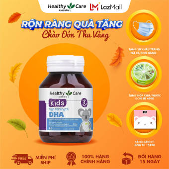 Combo Healthy Care DHA + Milk Canxi cho bé 60 viên