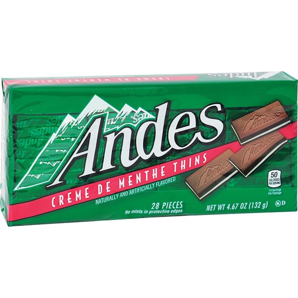 Kẹo chocolate Andes creme de menthe thins 28c 132g Hộp