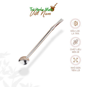 Ống hút Bombilla có đầu lọc chuyên để dùng để uống trà Nam Mỹ yerba mate