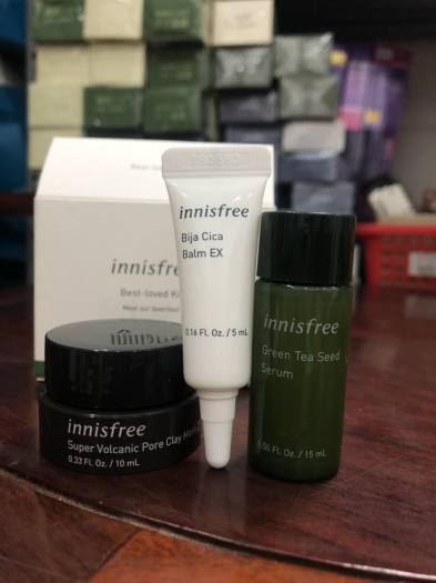 Bộ 3 sản phẩm chăm sóc da mụn innisfree Bija Trio Kit