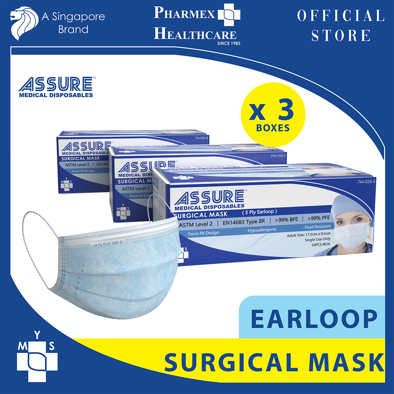 Adult Disposable Mask 50pcs