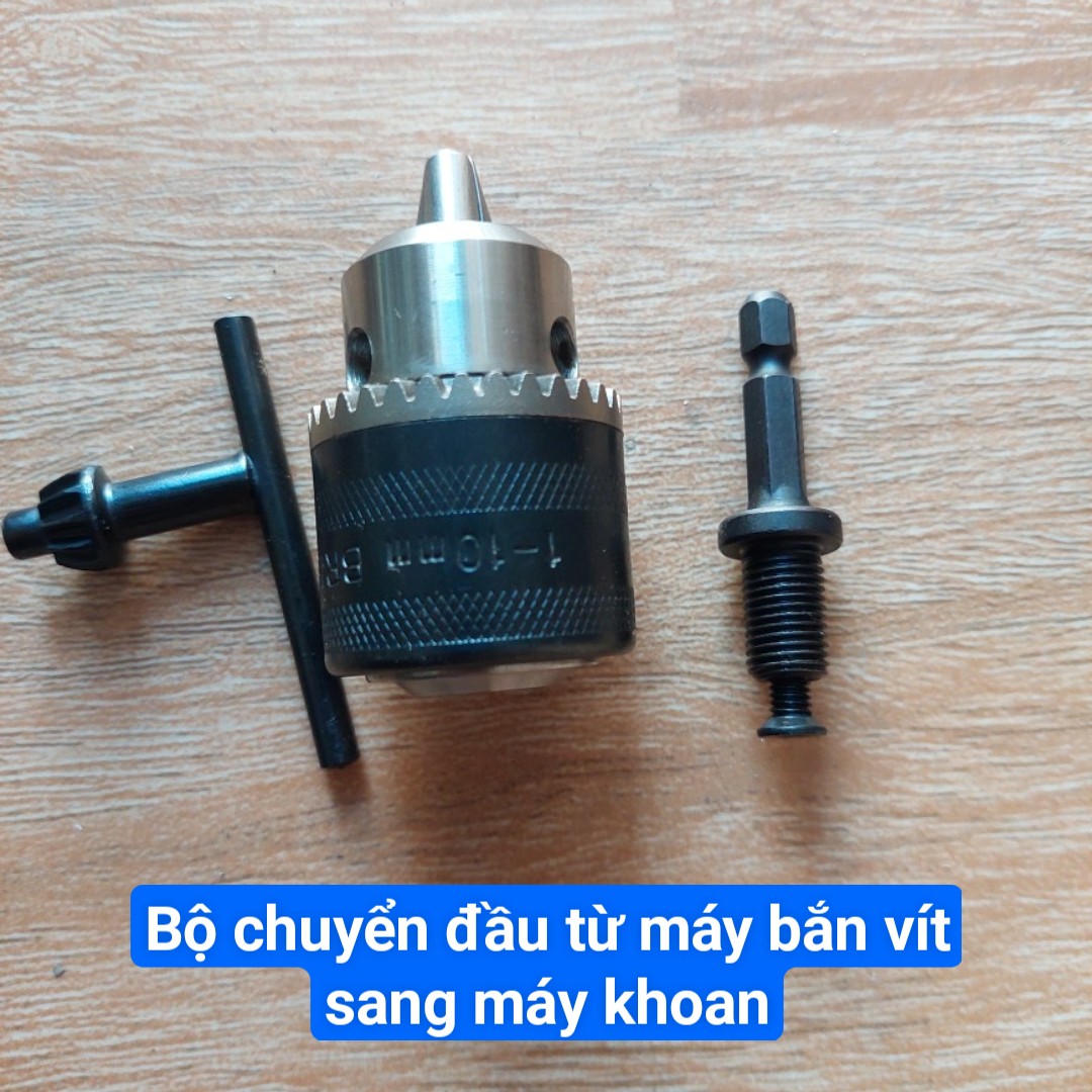 Bộ Chuyển Đổi Từ máy bắn vít chân lục giác sang đầu khoan 10 Li Dùng , chuyển đổi từ chân lục giác 6.5ly Sang Đầu Mũi Khoan Vặn Để Khoan bê tông ,Sắt, Gỗ chân tròn thông dụng hơn - Cửa Hàng Nam
