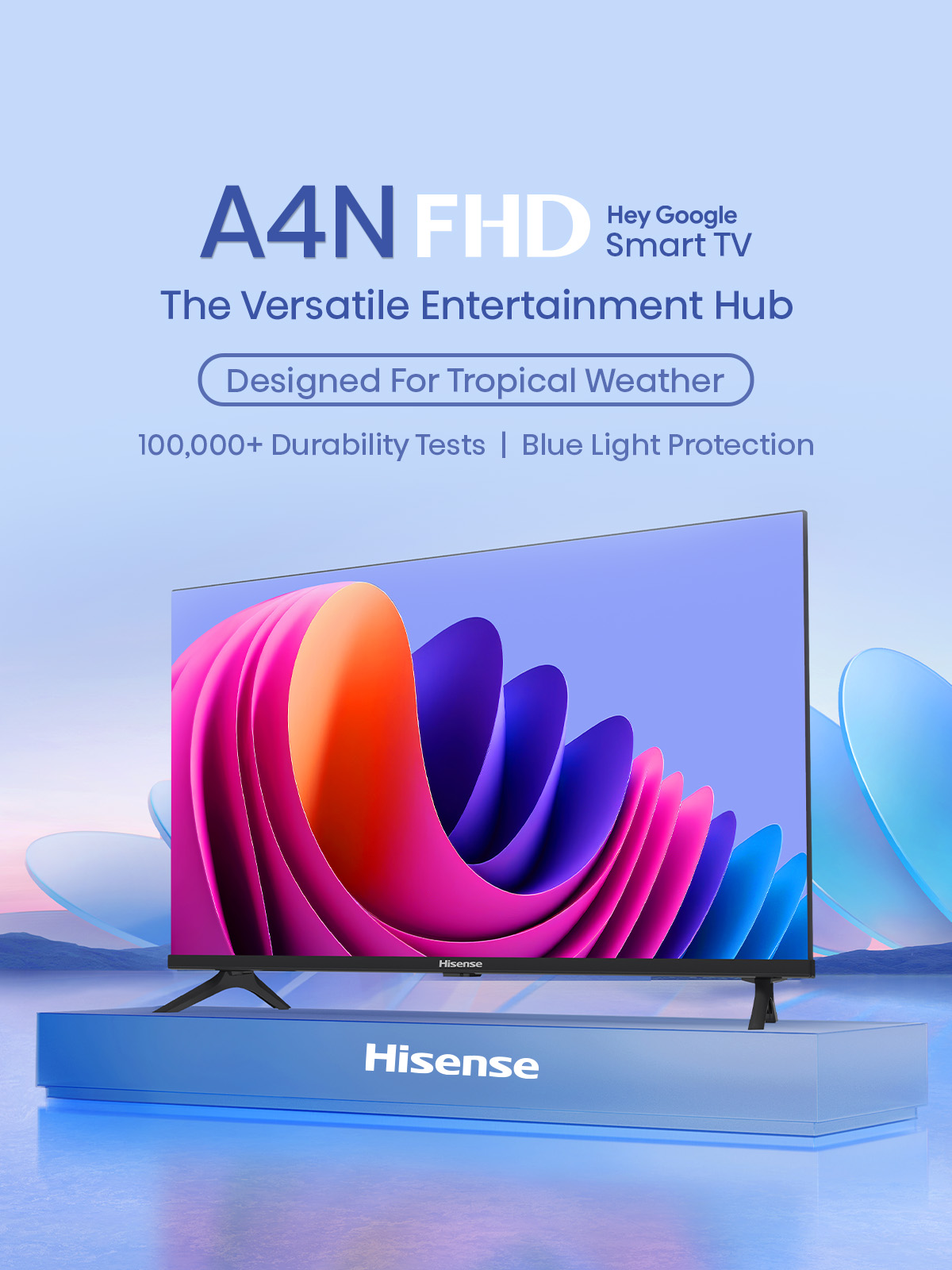 Hisense A4 40 inch Smart TV | Google Play | Hey Google | Chromecast | DTS Virtual X | Dolby Audio | Bezelless | Bluetooth Remote | Youtube | Netflix | Disney+ | meWatch · v18