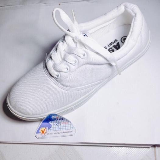 Giày vải Asia trắng nam nữ (có dây)