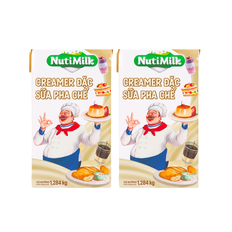 [ FLASH SALE ] Combo 02 hộp Creamer đặc Sữa pha chế có đường Nuti 1284g CB2,SDX03AZ - Thương Hiệu NUTIFOOD - THIVI SHOP