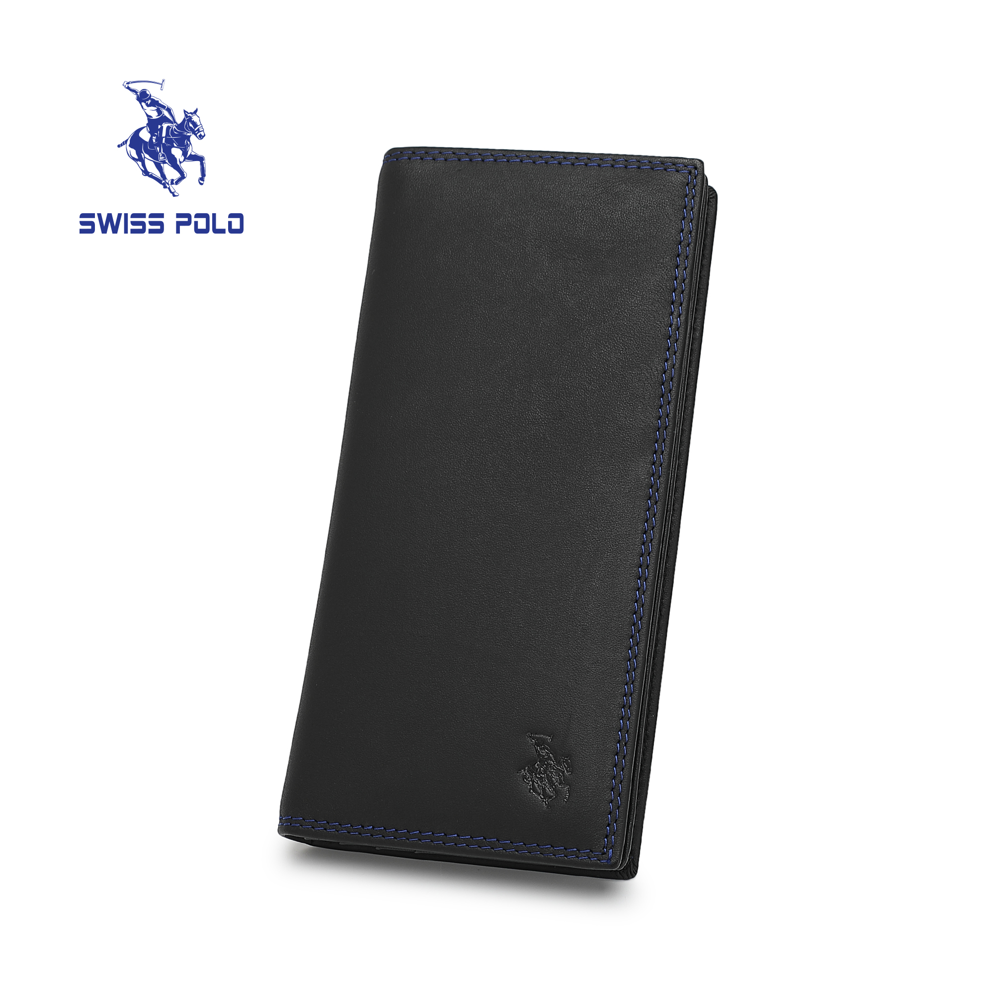 SWISS POLO Genuine Leather RFID Long Wallet SW 181-1 BLACK