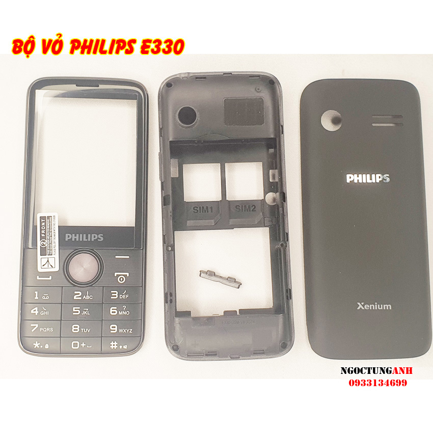 Bộ vỏ điện thoại Philips E330 mới, chính hãng