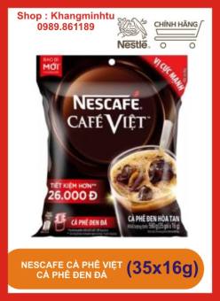Cà phê Việt ,cà phê đen đá nescafe việt bịch 35 gói x 16g