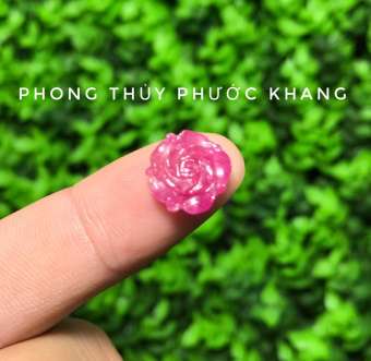 Mẫu đơn đá Ruby tự nhiên làm mặt nhẫn