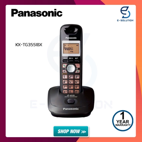 Panasonic โทรศัพท์บ้าน ไร้สาย รุ่น KX-TG3551 BXB (สีดำ)