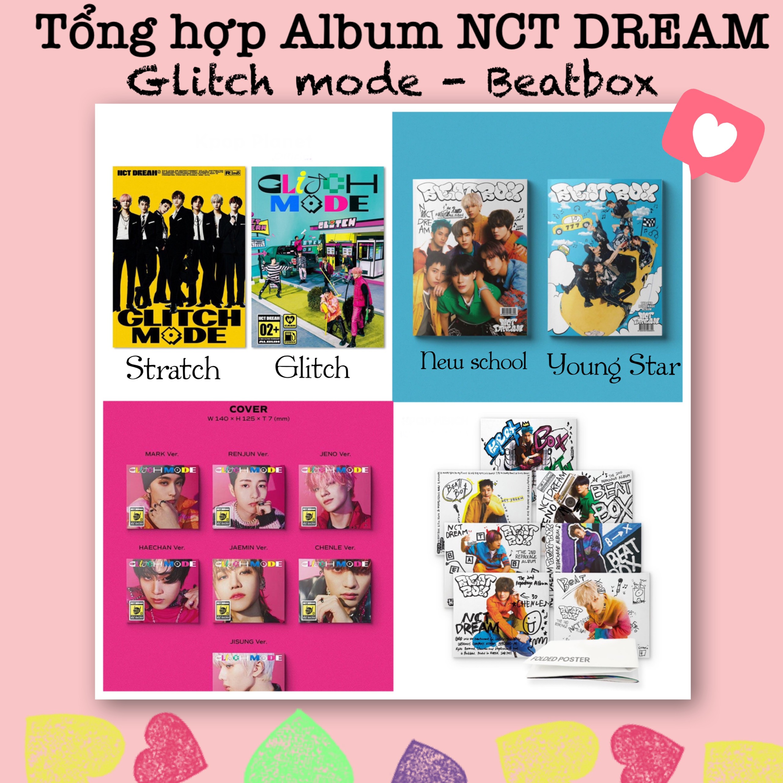 Tổng hợp album nct dream glitch mode - beatbox có sẵn cửa hàng kpop