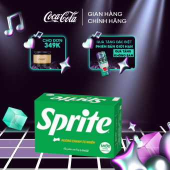 Thùng 24 Lon Nước Ngọt Giải Khát Có Gas Sprite Vị Chanh 235ml/Lon Sale 25.3 Coca-Cola Chính Hãng