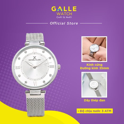Đồng Hồ Nữ DANIEL KLEIN Chính Hãng - Galle Watch Store - Đồng Hồ Mặt Kính Cứng Dây Đeo Thép Đan Cao Cấp Không Gỉ, Chống Nước, Đồng Hồ Nữ Sang Trọng, Cao Cấp, Bảo Hành 24 Tháng, Thay Pin Miễn Phí Trọn Đời DK.1.12560
